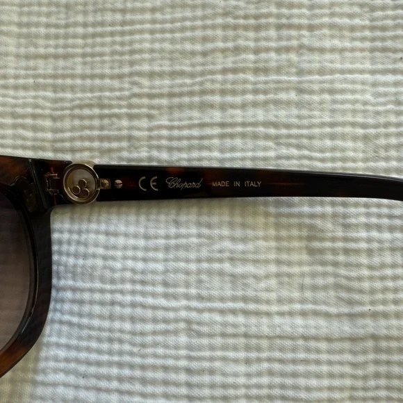 NWT Chopard Brown Sunglasses with Floating Diamonds and Gold Accents - Picture 8 of 13